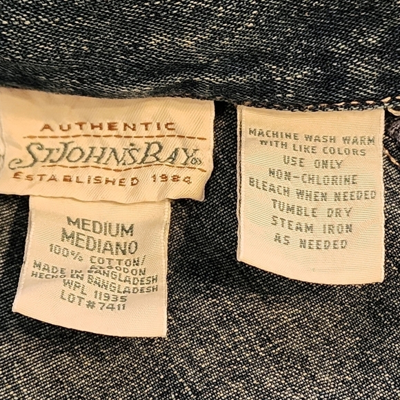 Vintage Women's St John's Bay Denim Blazer Jean Jacket Size Medium - Picture 10 of 16